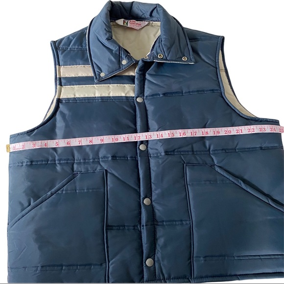 Vtg 80s Active Generation Blue Ski Puffer Vest XL - Picture 9 of 11
